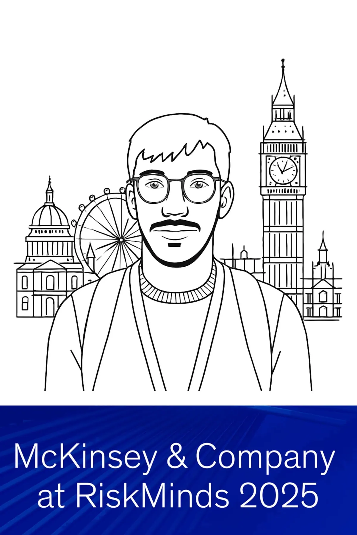 Personalised AI Sketch Bot portrait.