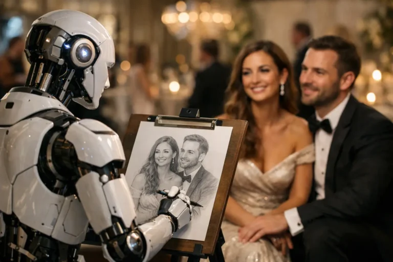 AI Sketch Bot Hire UK for Luxury Events