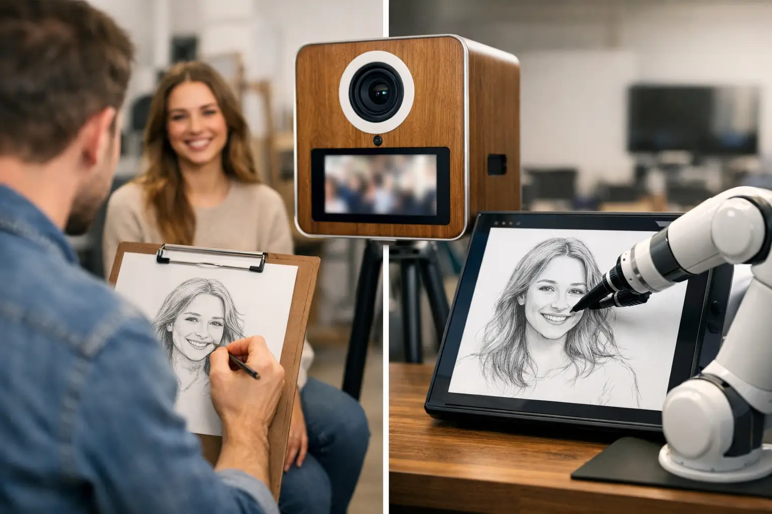 Live Artist or AI Sketch Experience?