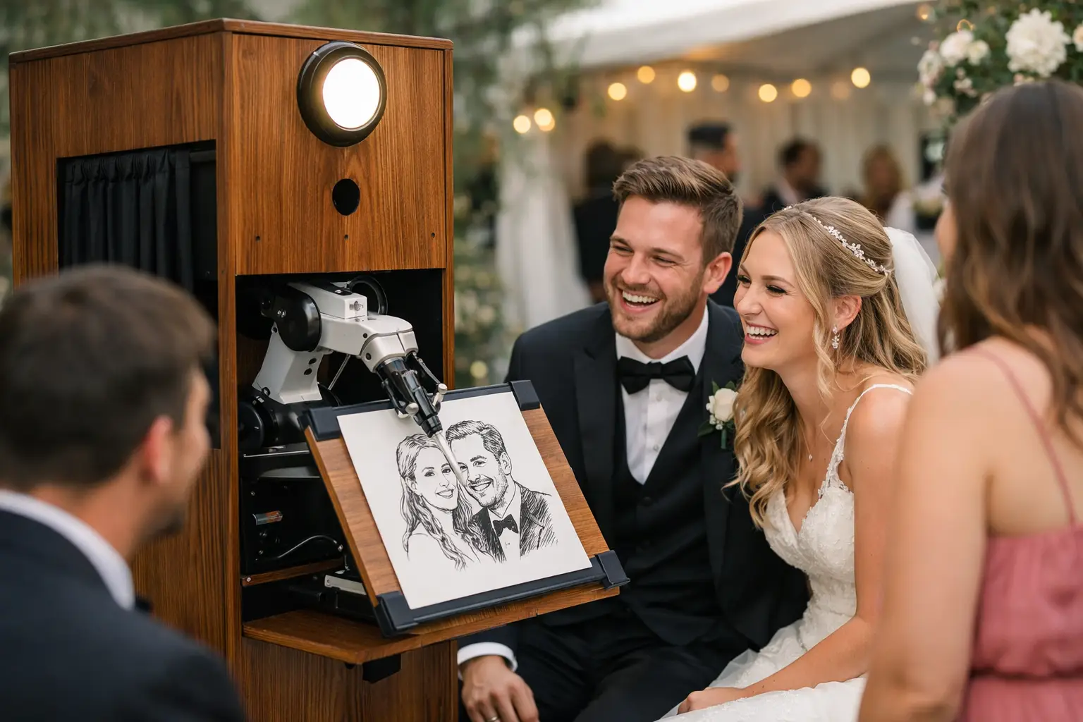 Sketch Your Guests at Weddings with Sketch Bot Hire