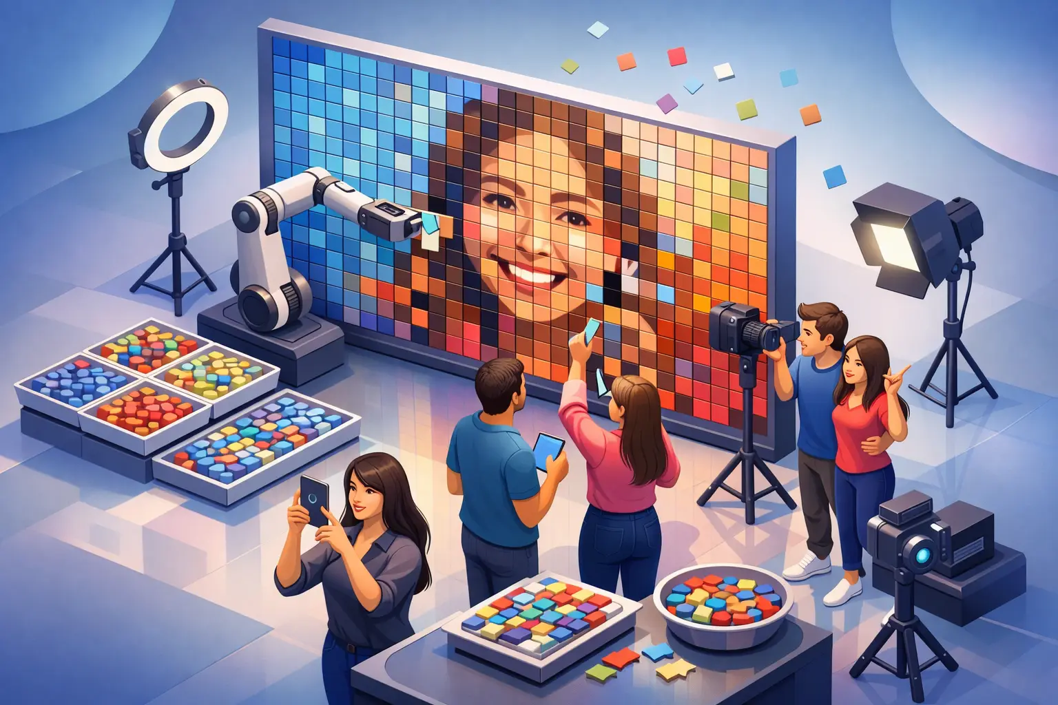 Why Interactive Mosaic Wall Hire Works